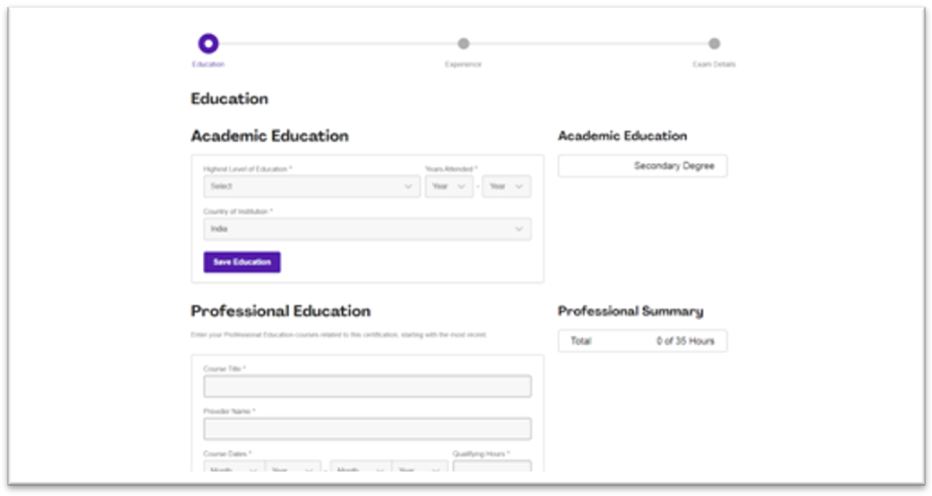 Figure 3 - Academic and Professional Education