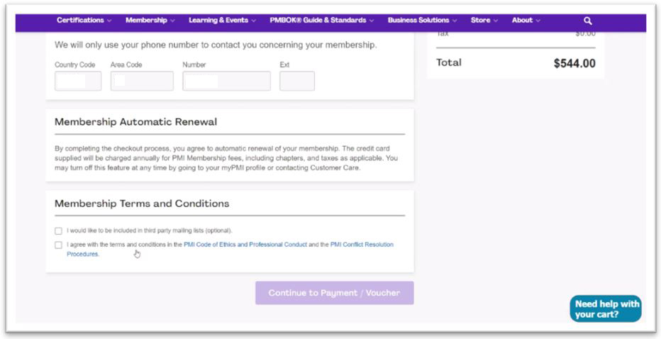 Figure 3.2 - Personal Information