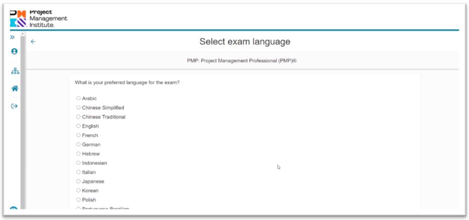 Figure 6 - Language Option