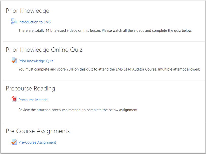 ISO 14001:2015 Course Outline