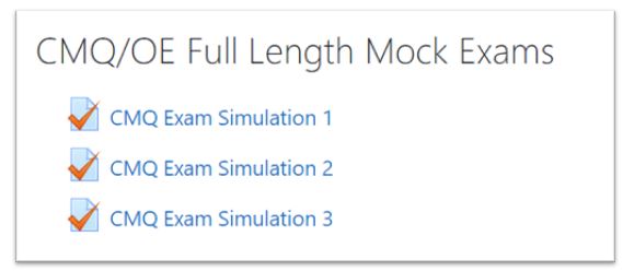 CMQ/OE Full Length Mock Exams