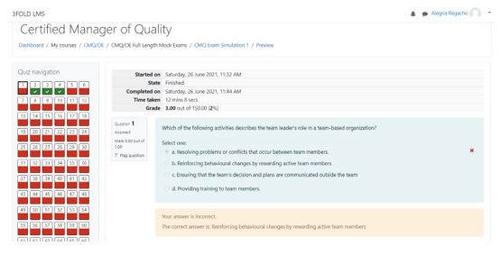 ASQ CMQ/OE Study Materials | 3FOLD Education Centre
