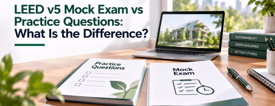 LEED v5 Mock Exam vs Practice Questions: What Is the Difference?