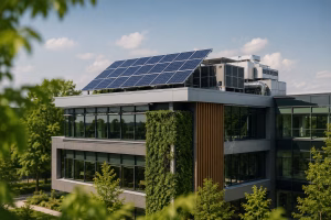 LEED AP BD+C Energy and Atmosphere practice questions study notebook on a clean professional workspace.
