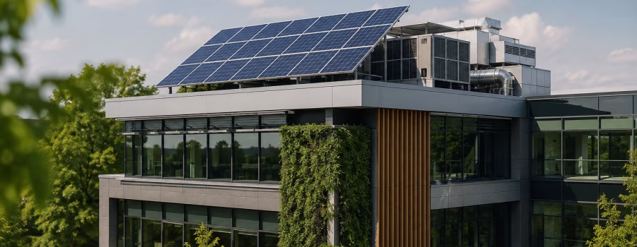 LEED AP BD+C Energy and Atmosphere practice questions study notebook on a clean professional workspace.