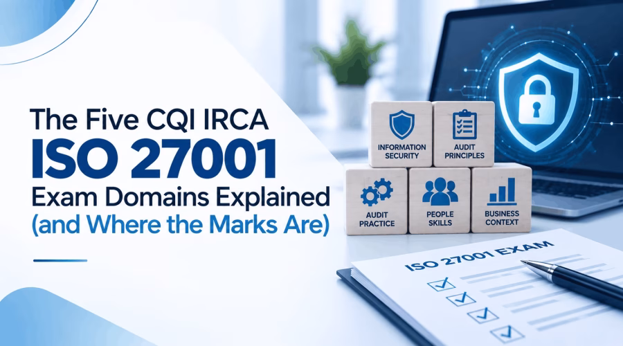 The Five CQI IRCA ISO 27001 Exam Domains Explained (and Where the Marks Are)
