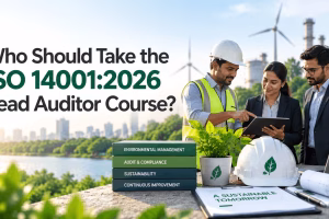 Who Should Take the ISO 14001:2026 Lead Auditor Course? Environmental management professionals reviewing sustainability and audit practices.